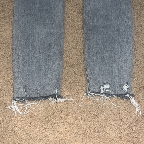 AGOLDE Nico High Rise Slim Jeans Risk Grey Stone Wash 26 - Picture 6 of 10